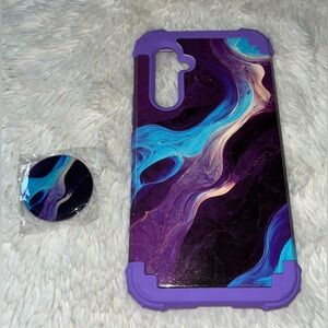 SAMSUNG GALAXY A54 BLUE PURPLE MARBLE CASE.